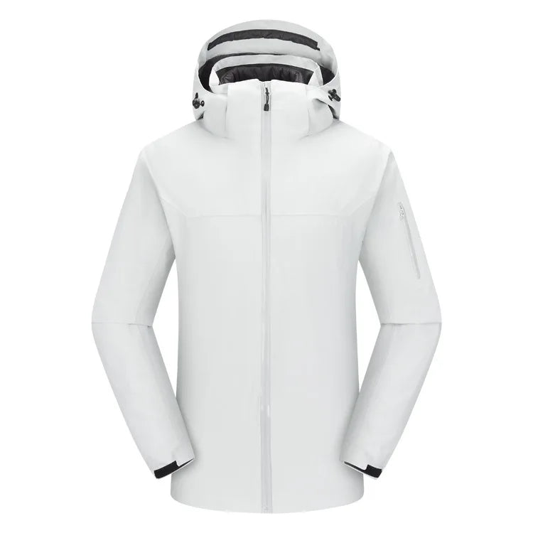 Outdoor Casual Unisex Winter Two-Piece Liner Detachable Three-in-One Long-Sleeved Coated Waterproof Motorcycle Jacket Stand