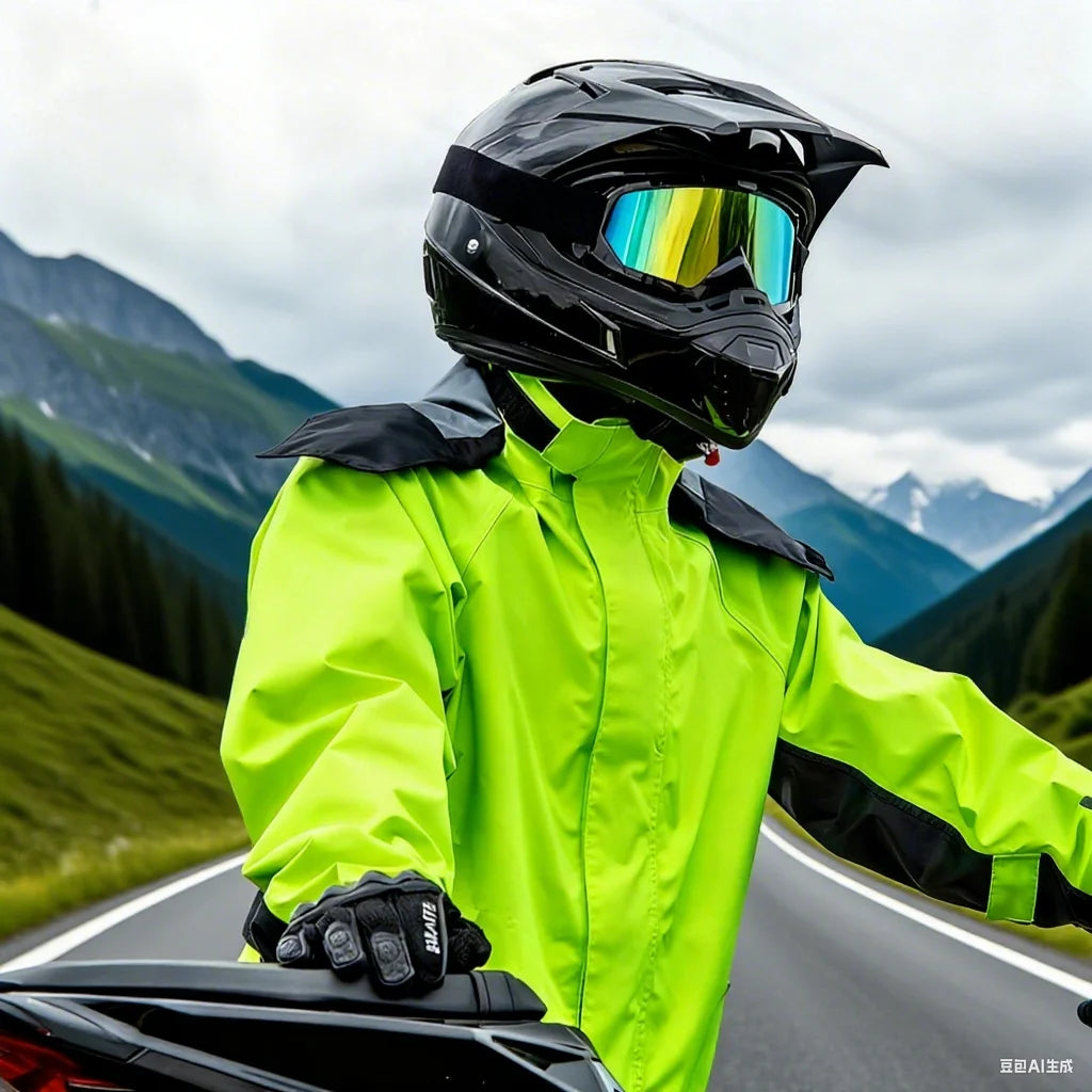 High Quality Motorcycle Raincoat and Rainpants Suit Waterproof and Heavy Rain-Proof for Rider Take-Away  Outdoor Jaket
