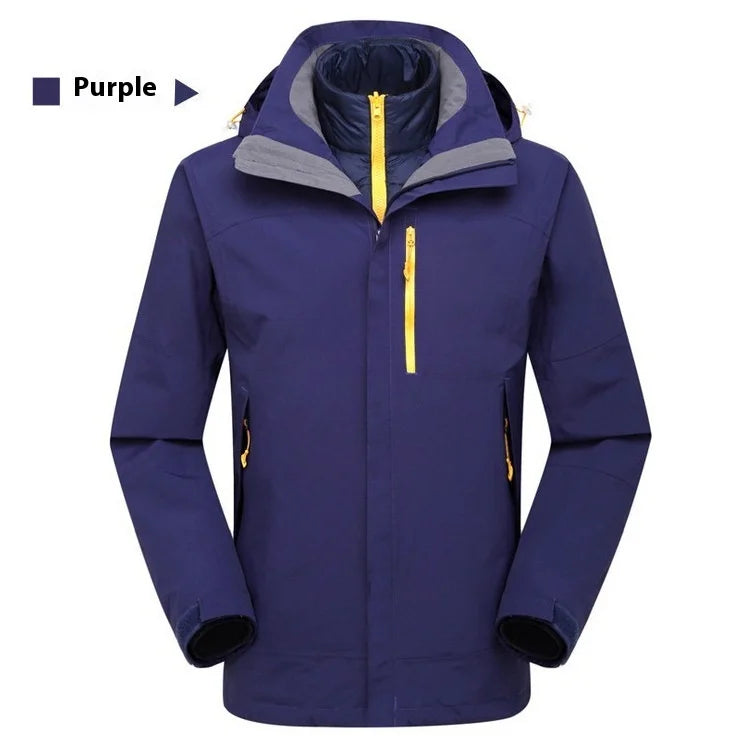 Three-in-One Detachable Tibet Travel Jacket Liner High-End Men's Women's Winter Ski Suit with Zipper Closure for Mountaineering