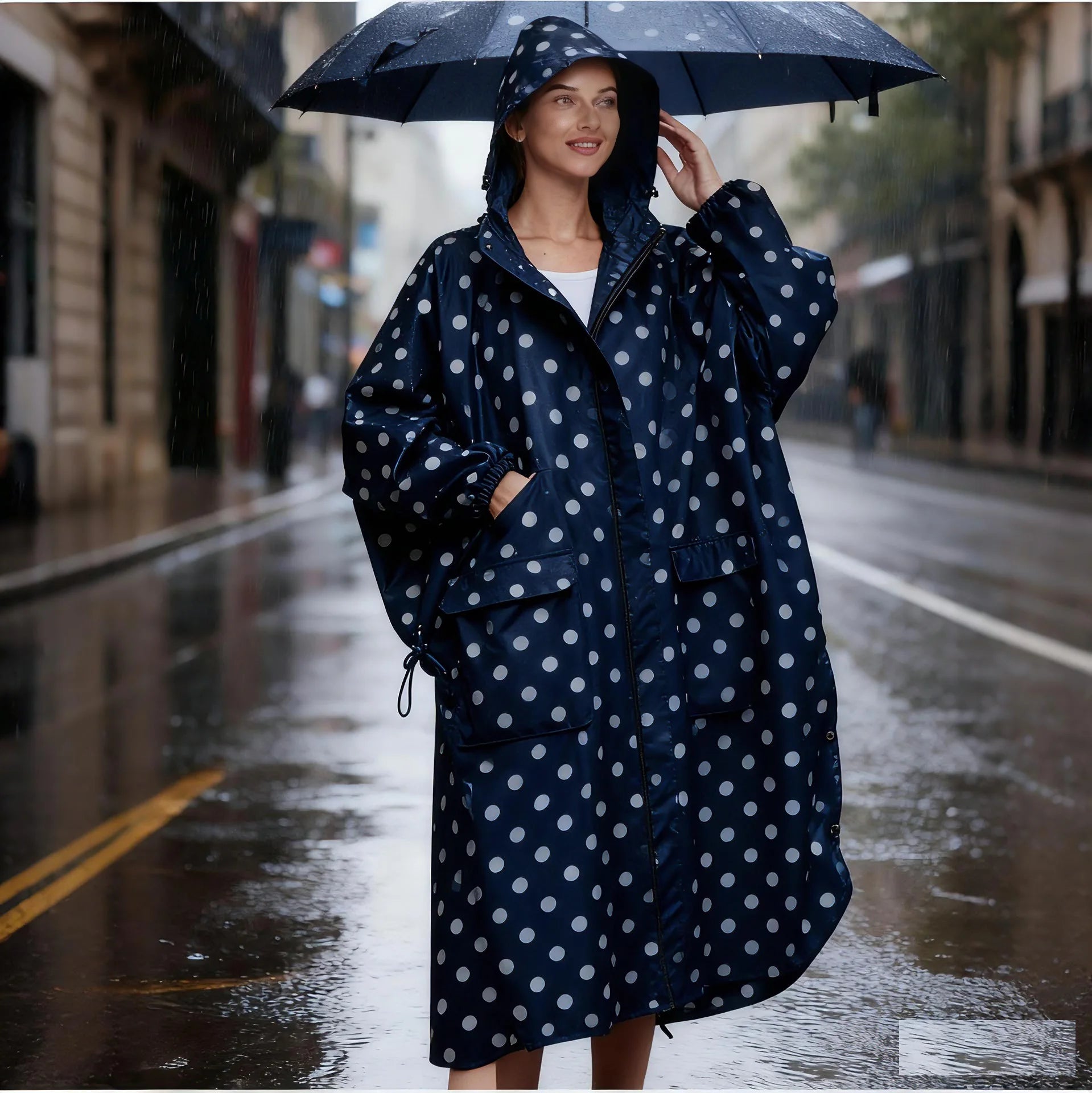 Adult Durable Breathable Windproof Lightweight Reusable Waterproof Foldable Fashion Raincoat for Cycling Hiking Outdoor Girls