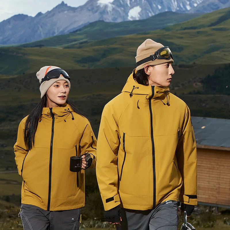 Men's High Quality Waterproof Breathable -Tex Hardshell Jacket Windproof XL 3XL Sizes Zipper Closure Outdoor Adventures