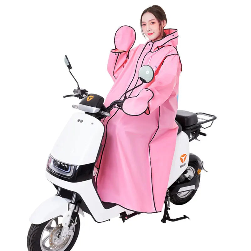 2023 New Adult Raincoat for Men Women Long Full-Body Anti-Rainstorm Single-Person Electric Bicycle Bike for Camping Logo