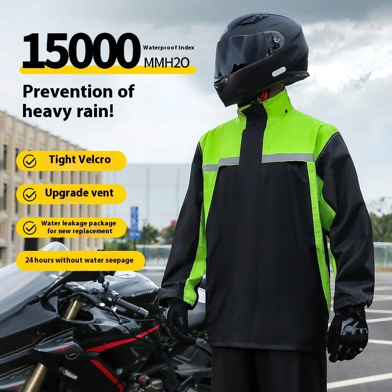 Men's Waterproof Motorcycle & Electric Car for Poncho Thickened Split Suit Raincoat for Riders Hiking-Storm-Proof