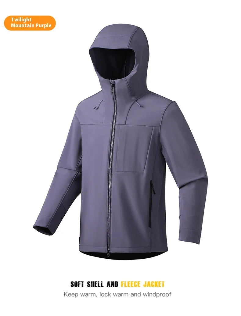 Men's Lightweight Stand Rain Jacket for Autumn Spring Breathable Hard Shell Coat Windproof 3D Embroidery Logo Zipper Print