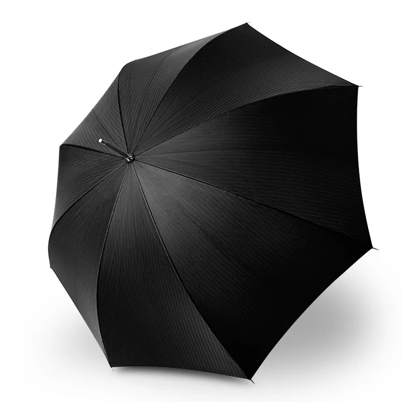 Fashionable New Invention Straight Umbrella With Black Canopy Plastic Dog Animal Head Handle Custom Logo Printing Rain Umbrella