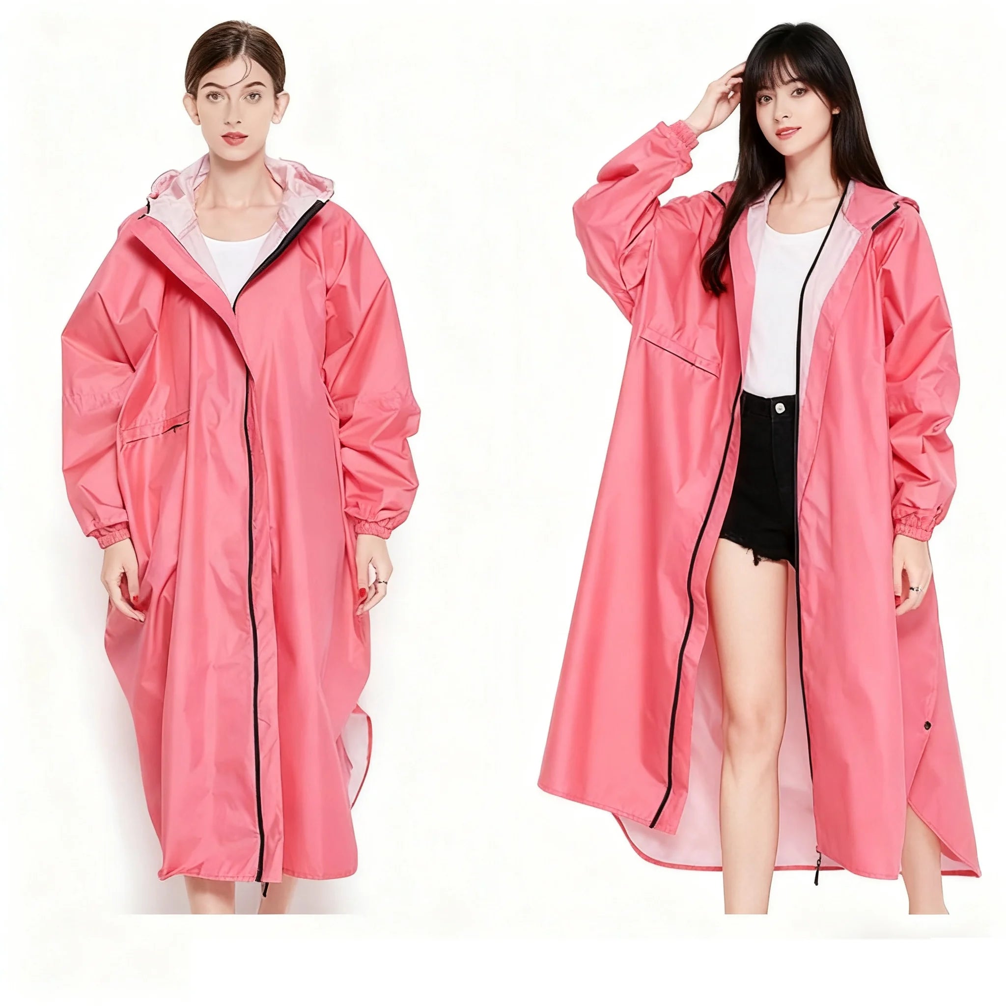 Women's Men's Girls' Simple Breathable Windproof Lightweight Reusable Waterproof Raincoat Rain Poncho for Cycling Hiking Outdoor