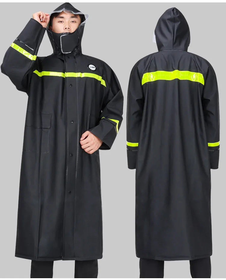 Custom Factory Price Oxford Cloth Waterproof Rain Coat With Reflective Stripes Highly Waterproof Rain Jacket Raincoat for Adults