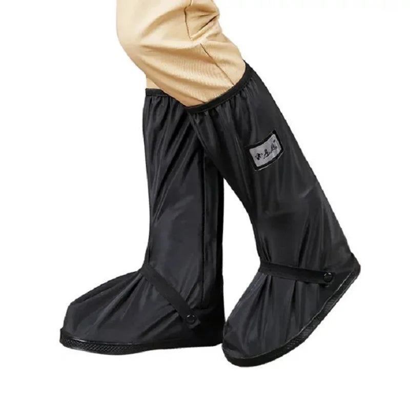 Rain Boots Cover Waterproof Winter Motorcycle Shoe Cover High Height Reusable PVC Breathable Lightweight Anti-slip