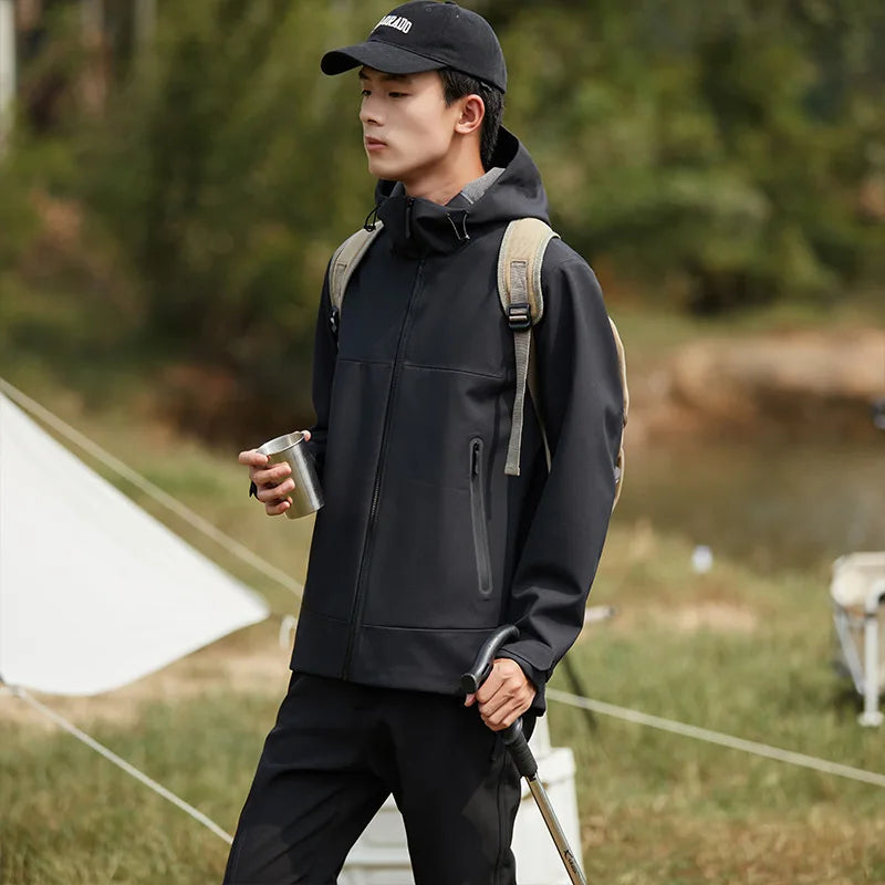 Customizable Soft Shell Jacket with Full Heat Sealing Waterproof Windproof Fleece-Lined for Mountaineering Quality Outdoor Gear