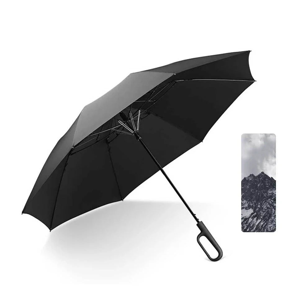 Fully Automatic Luxury Pongee Umbrella Custom Logo Printed for Adults Folding Design for Camping and Advertising