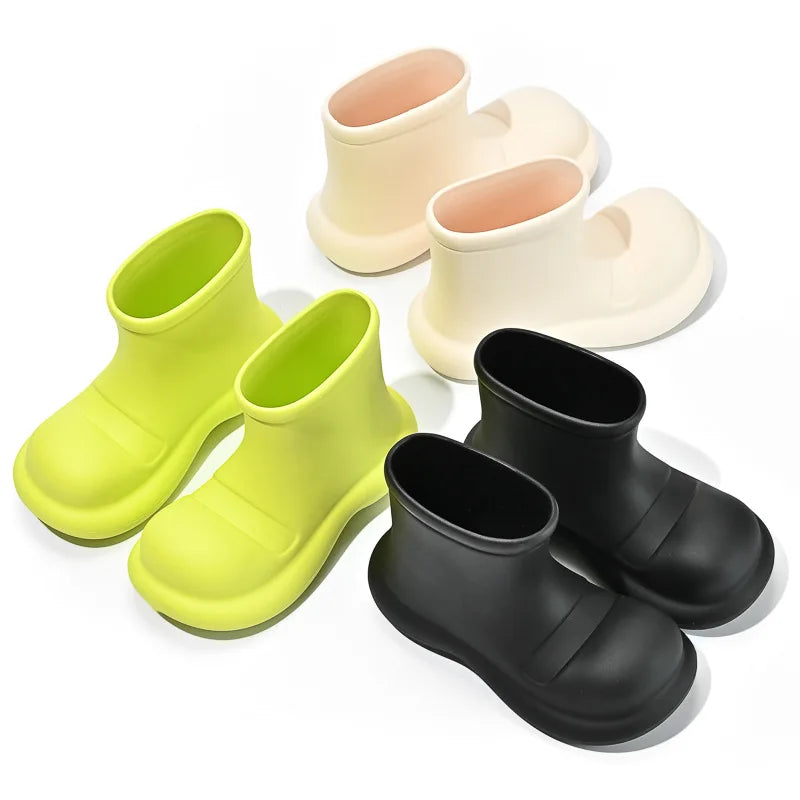 New Hot Selling EVA Macarone Baby Rain Boots Autumn Winter Comfortable Lightweight Breathable Elevated Rubber Anti-Slippery