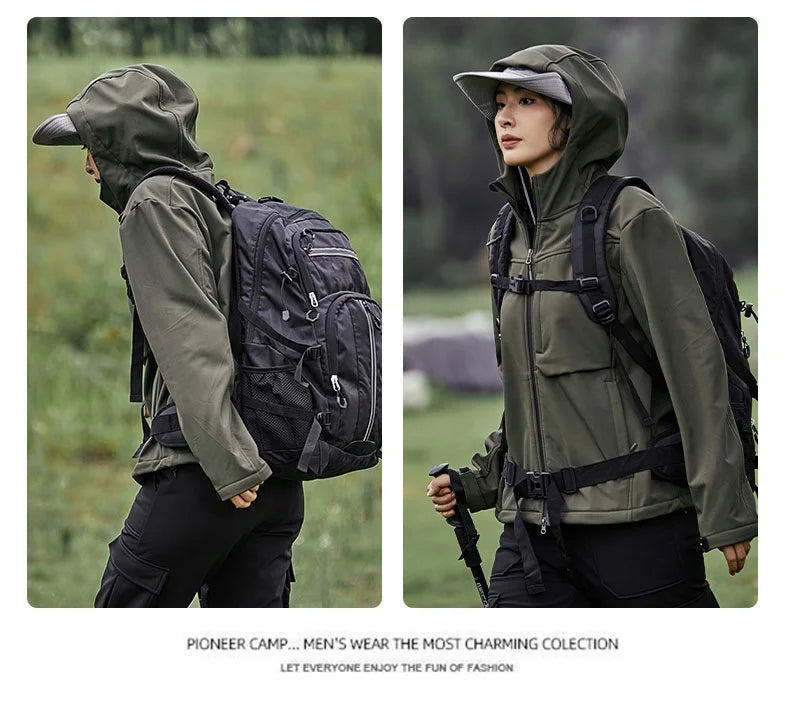 Men's Lightweight Stand Rain Jacket for Autumn Spring Breathable Hard Shell Coat Windproof 3D Embroidery Logo Zipper Outdoor