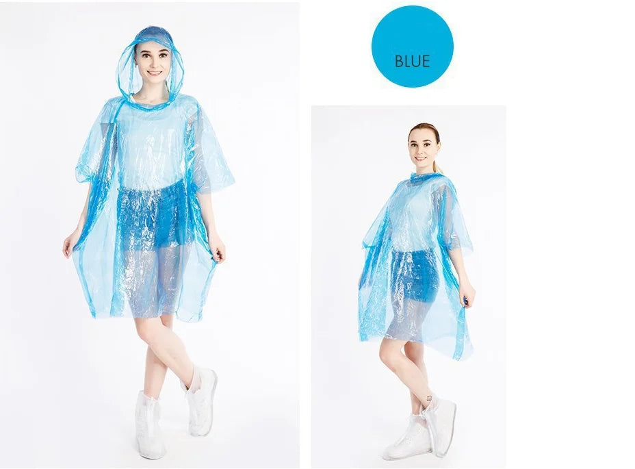 Wholesale Portable Disposable Rain Coat PP Ball Colorful Long Waterproof PE Emergency Plastic Poncho for Tours Business & Gifts