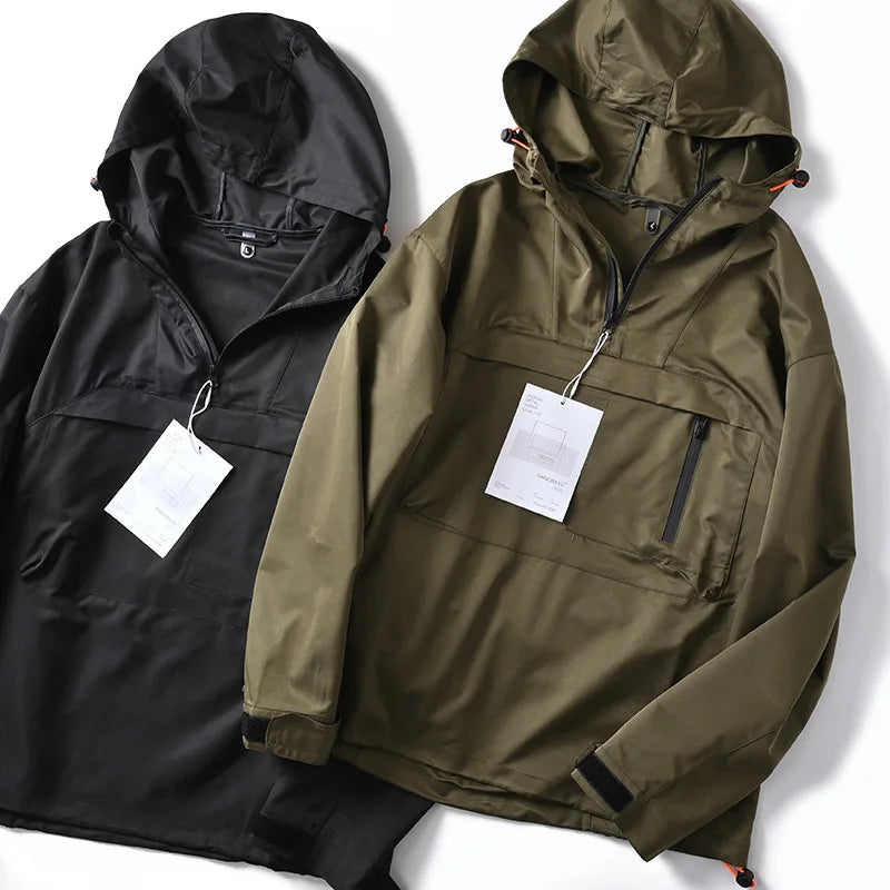 Men's High Raincoats Polyester Jacket Outdoor Activities Waterproof Windproof Fashionable POC Design Motorcycle Climbing Travel