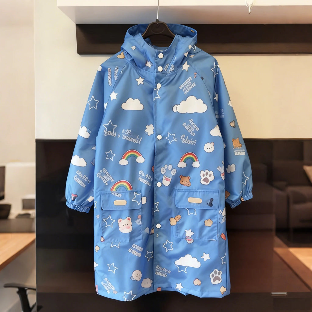 Children's Raincoat 2025 New Style Lightweight Breathable Rain Poncho for Boys Girls Middle Large Children Kindergarten Babies