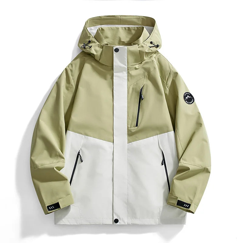 2025 Outdoor Three-in-One Coat for Men Women Hard Shell Soft Polyester Fill Stand Collar Zipper Closure XL-for Autumn Fitness