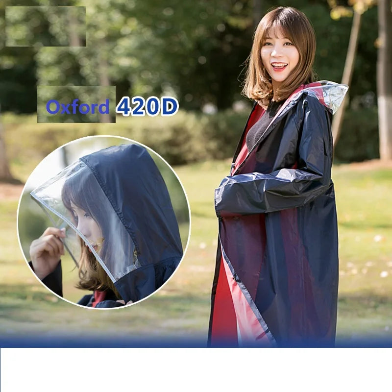 Custom Logo Printed Poncho Outdoor Rainproof Waterproof Raincoat With Thickened Oxford Cloth PVC Coating One Size Fits All Tours