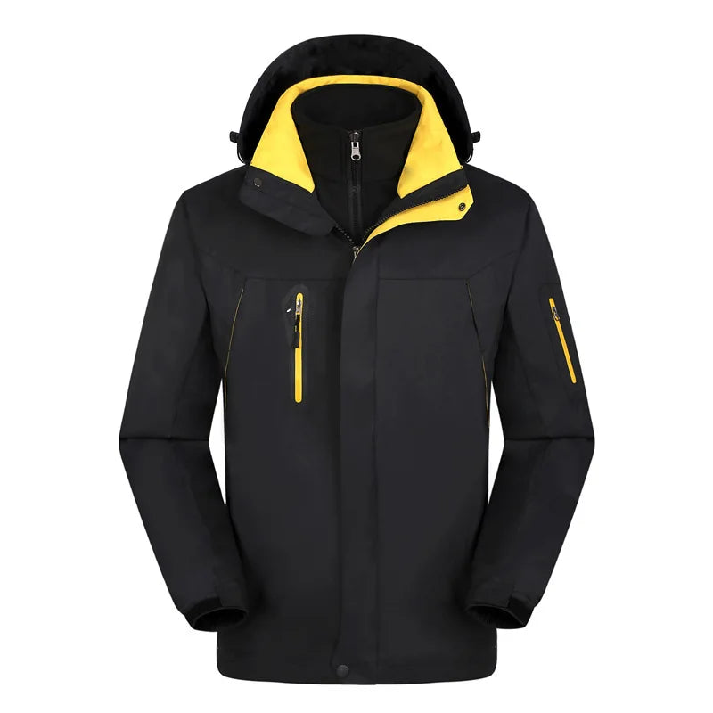 Winter Outdoor Warm  Clothing Men Women Two-piece Detachable Fleece Three-in-one Windproof Waterproof Mountain and Outdoor