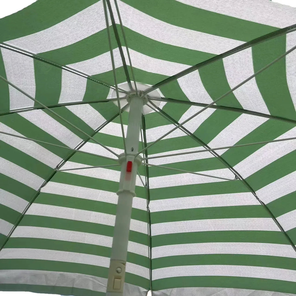 Direct Sale From Manufacturer 1.8M Outdoor UV Protected Beach Stripe Sun Umbrella Windproof and Rain Resistant Sunshade