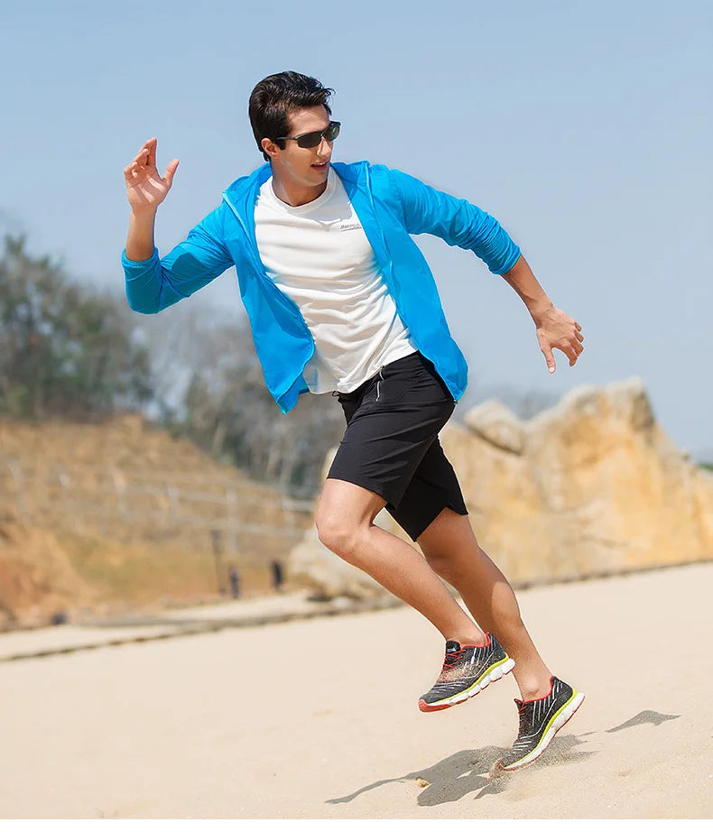 Men's Packable RainJacket Outdoor Waterproof HoodedLightweight  Hiking Jacket for Men Women Adult Blue Green Yellow