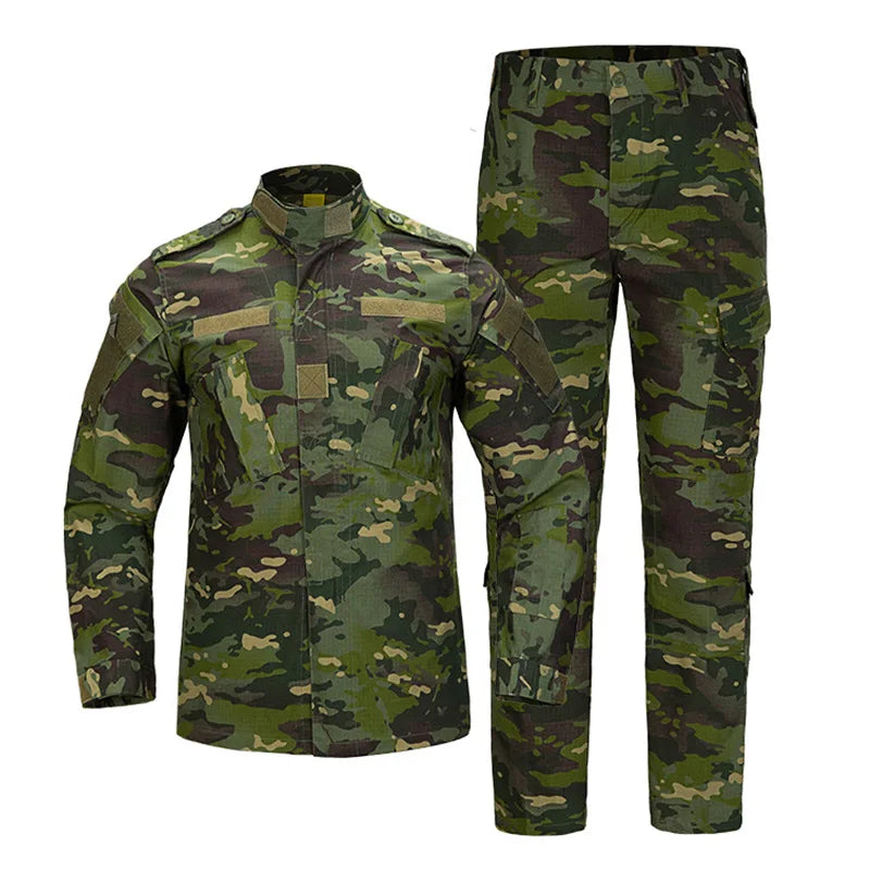 Horse-riding ACU Second-generation Unisex Camouflage Cotton Outdoor Training Tactical Suit Wear-resistant Breathable