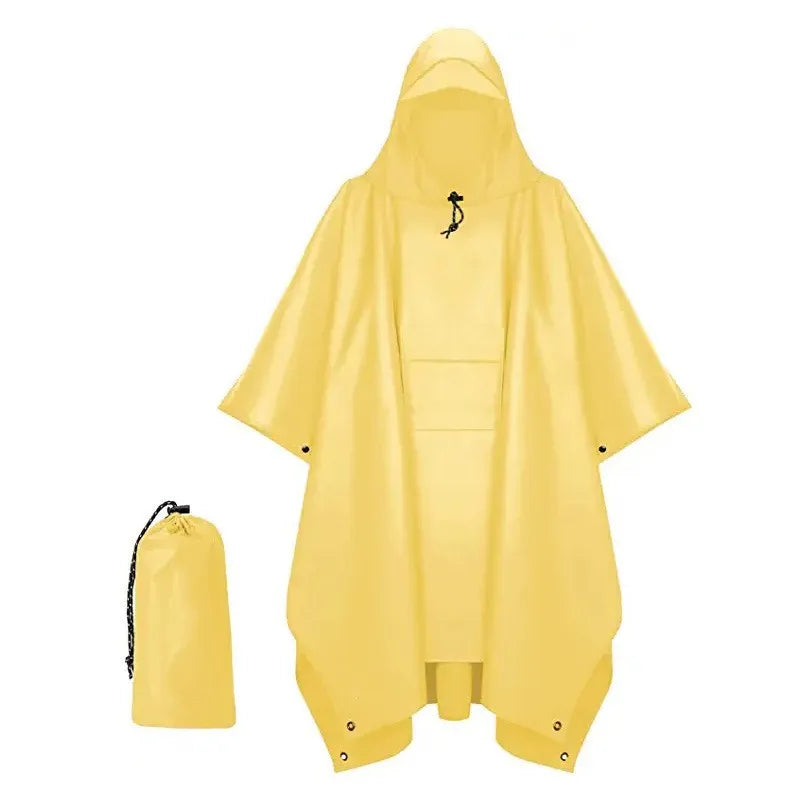 Reusable  Portable Waterproof Hooded Rain Poncho 3 In1 Lightweight Raincoat Rain Cape Motorbike Riding Poncho