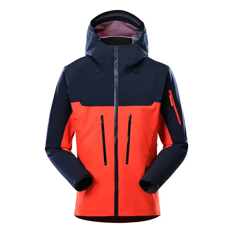 Wholesale Polyester Outdoor Windbreaker Jacket Breathable Men's Rain Coats Custom Printed Windproof Hooded Rain Jacket for Men