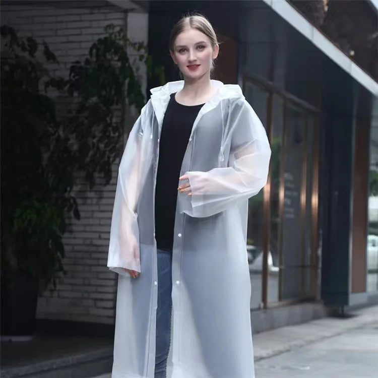 Adult Raincoat Custom Poncho Waterproof Rainwear High Quality EVA Travel Women&#39;s Raincoats Clothing Plastic Rain Coat PEVA