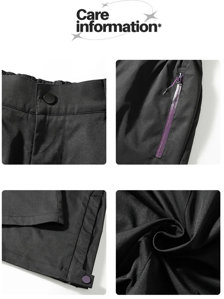 Women's Quick-Drying Climbing Pants High Waist Loose Fit Windproof Waterproof Sunscreen Casual Outdoor Sports Pants Fo Hiking