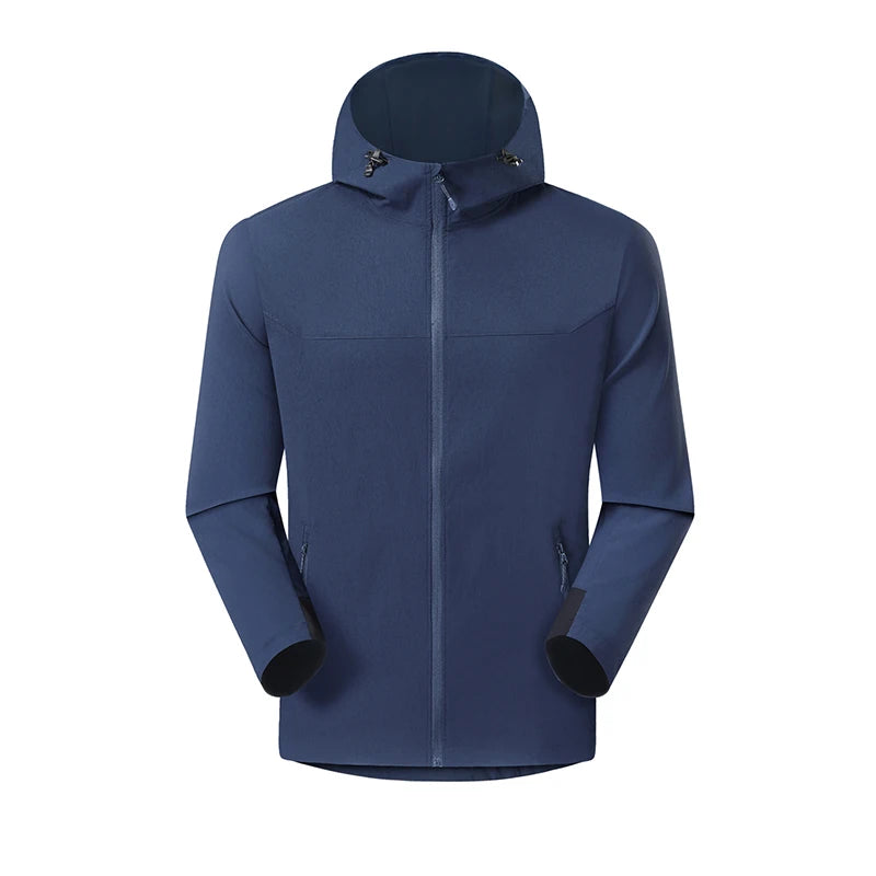 Wholesale Zip-up Windbreaker Jacket for Outdoor Sports Winter Printed Track Blank Breathable and Windproof