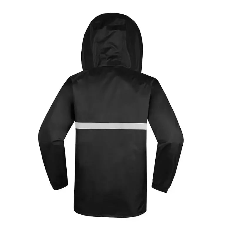 Wholesale Supply Men's Rain Poncho Sports Wear Outdoor Hooded Safety Rain Jacket Waterproof Reflective Raincoat Cape