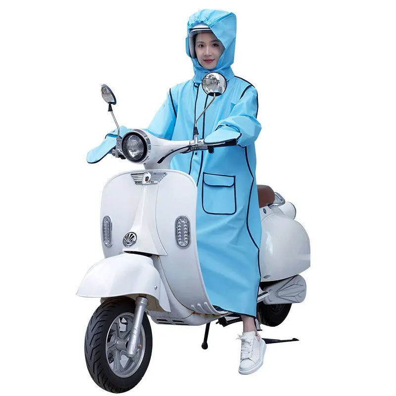 Women's Designer  Eco Friendly EVA Waterproof Raincoat Poncho Motorcycle Scooter Windbreaker With Logo Decoration