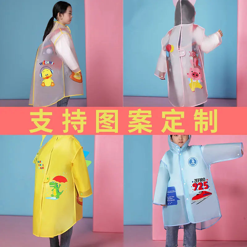 Children's Cartoon Raincoat for Poncho Rainwear Waterproof Schoolbag New Rainproof Supplies for Primary School Kindergarten Made