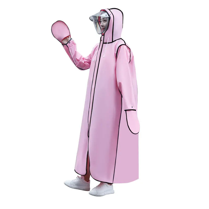 Women's Designer Waterproof Motorcycle Jacket Raincoat Windbreaker for Rain and Work for Walking and Riding