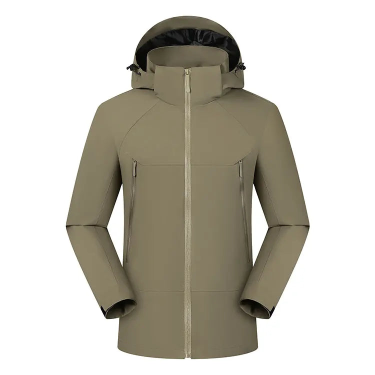 High Quality Men's Sports Windbreaker Customized Logo Waterproof Outdoor Work Jacket with Front Logo Thin Style Hood Wholesale