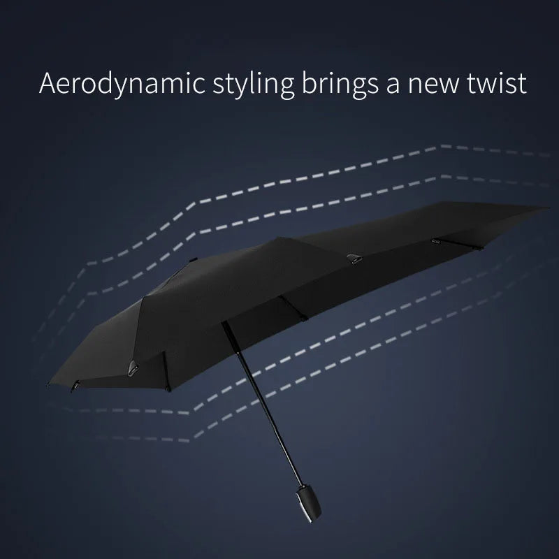 3 Piece Modern Full-Automatic Irregular Shaped Folding Umbrella Customizable Iron Business Adults Outdoor Use Storm Resistance