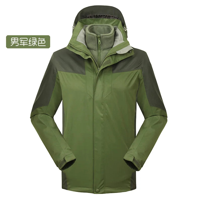 High-End Waterproof Warm-keeping Outdoor Sports Jacket Women's Fleece-Lined Long-Sleeved Autumn Winter Ski Suit Mountaineering