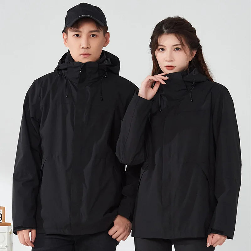 Women's Polyester Waterproof Ski Jacket Winter Windbreaker Fleece Inner Coat for Travel Tour Snow Hiking Outdoor Activities