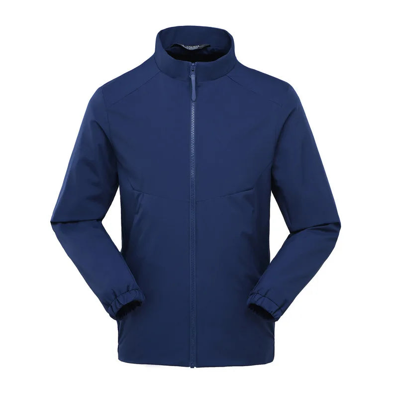 New Arrival Men's Business Jacket Waterproof Windproof Single Layer Collar for Spring Autumn Outdoor Activities Travel Camping