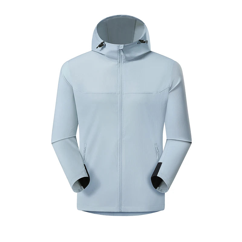 Wholesale Zip-up Windbreaker Jacket for Outdoor Sports Winter Printed Track Blank Breathable and Windproof