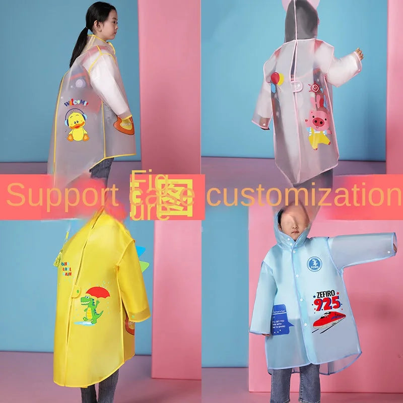 Children's Cartoon Raincoat for Poncho Rainwear Waterproof Schoolbag New Rainproof Supplies for Primary School Kindergarten Made