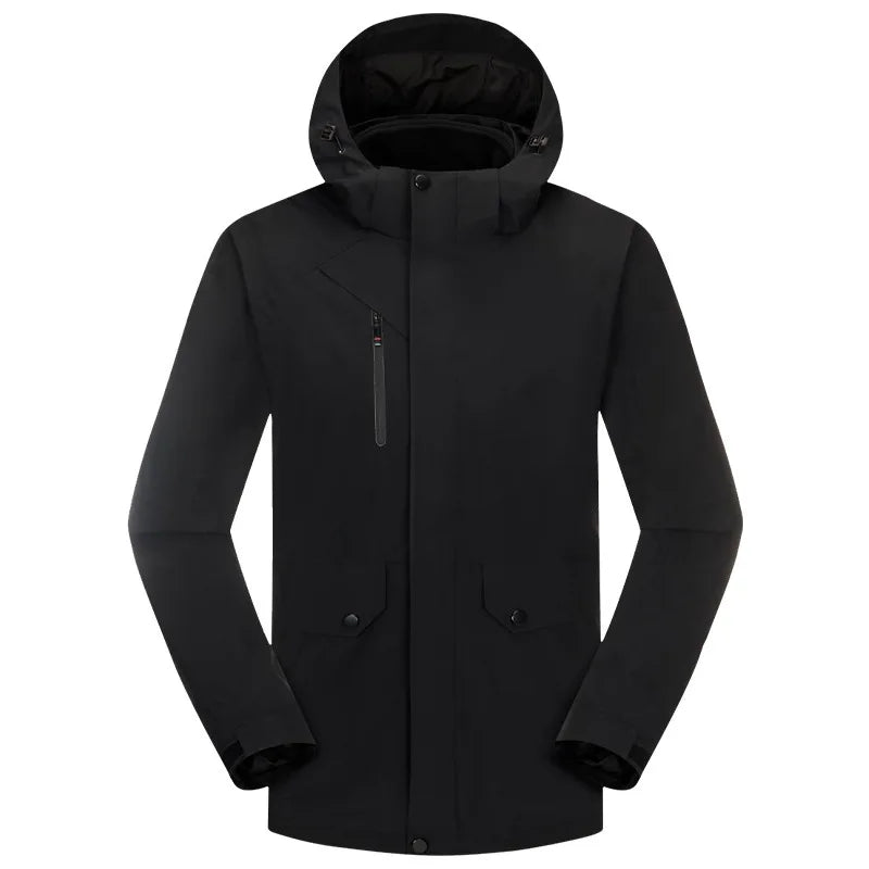 New Style Unisex Windproof Waterproof Three-in-One Detachable Outdoor Fleece-Lined Warm Winter Jacket