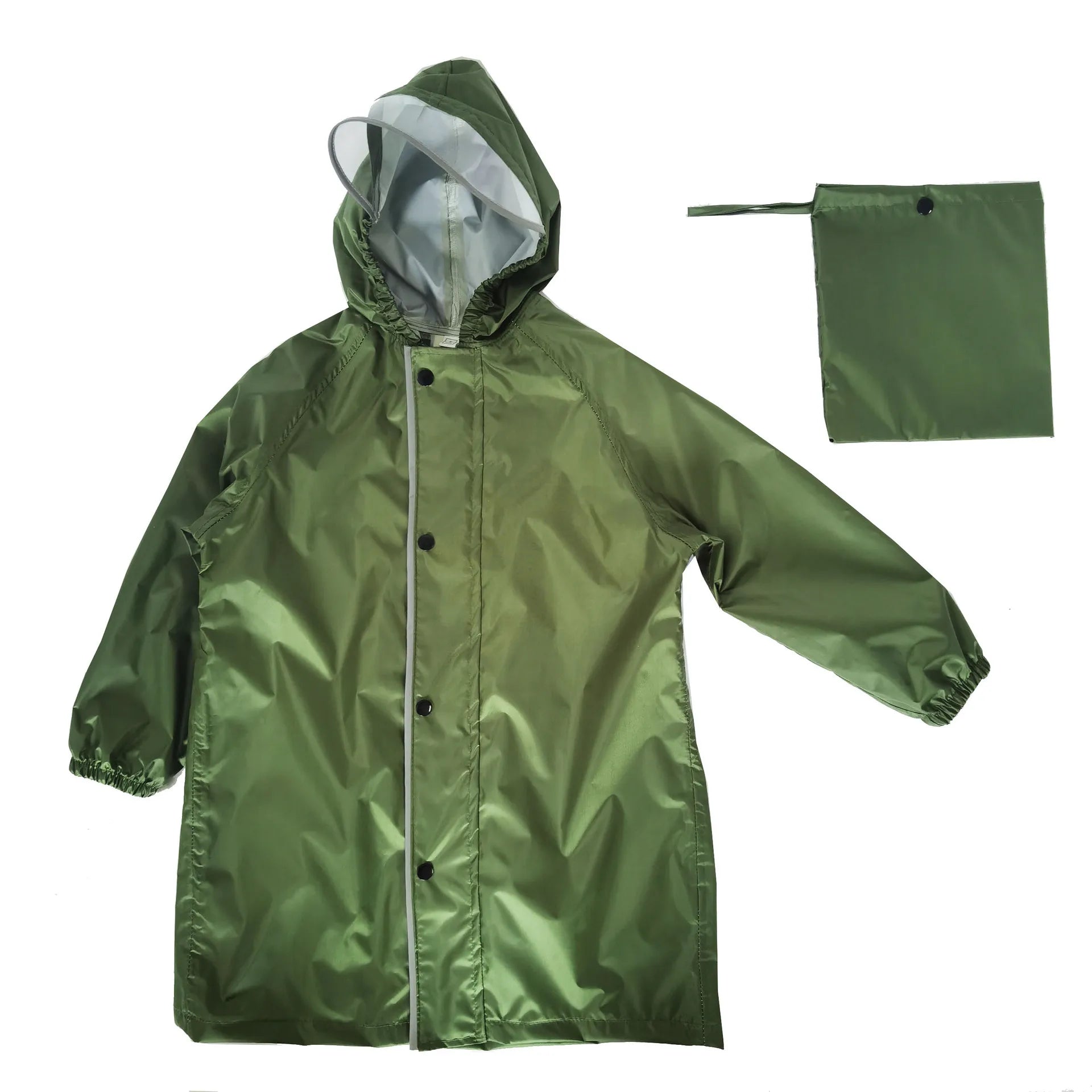 Outdoor Waterproof Lightweight Reusable Windproof Boys Girls Kindergarten Primary School Children's Raincoat Reflective Safety