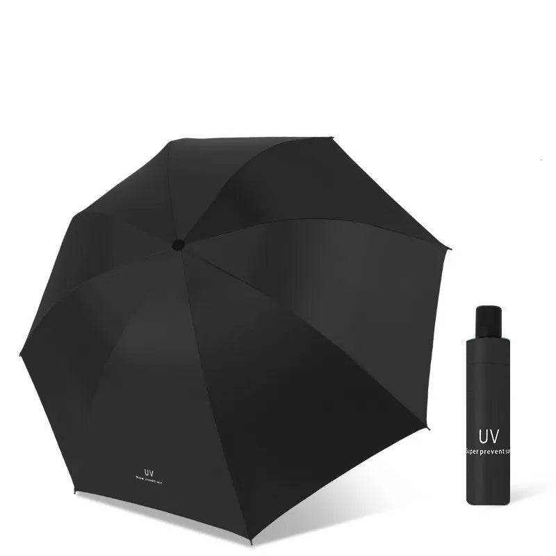 Factory Price Black Coating 3 Folding Full  Auto Open  Umbrella  Rainy and Sunny Umbrella UV protection