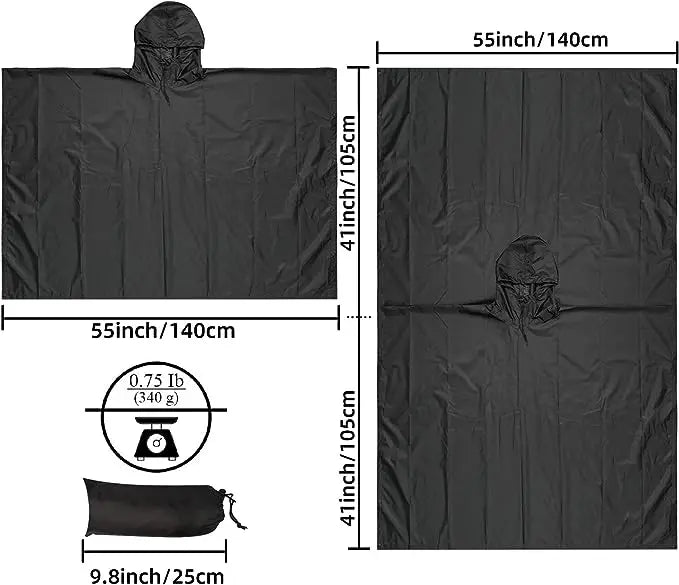 Adult PVC Rain Poncho Windproof Long Jacket Waterproof Rain Gear Hiking Emergency Camping Available XL XXL XXXL Logo