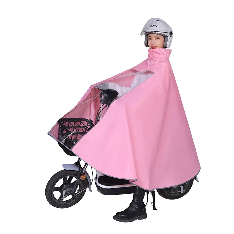 Bicycle Cycling Rain Poncho Waterproof Windbreaker Raincoat for Male & Female Cyclists and Motorcyclists