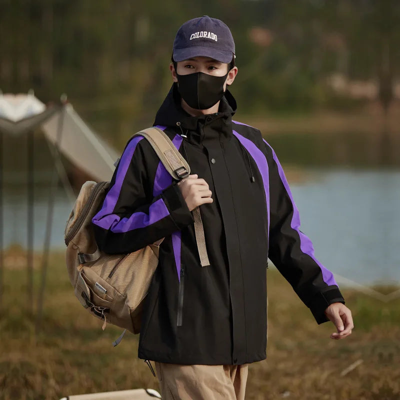 Hot Sale Women's Men's Autumn Outdoor Sports Windbreaker Jacket Waterproof Cycling Stand Front Logo Dyed Factory Processing