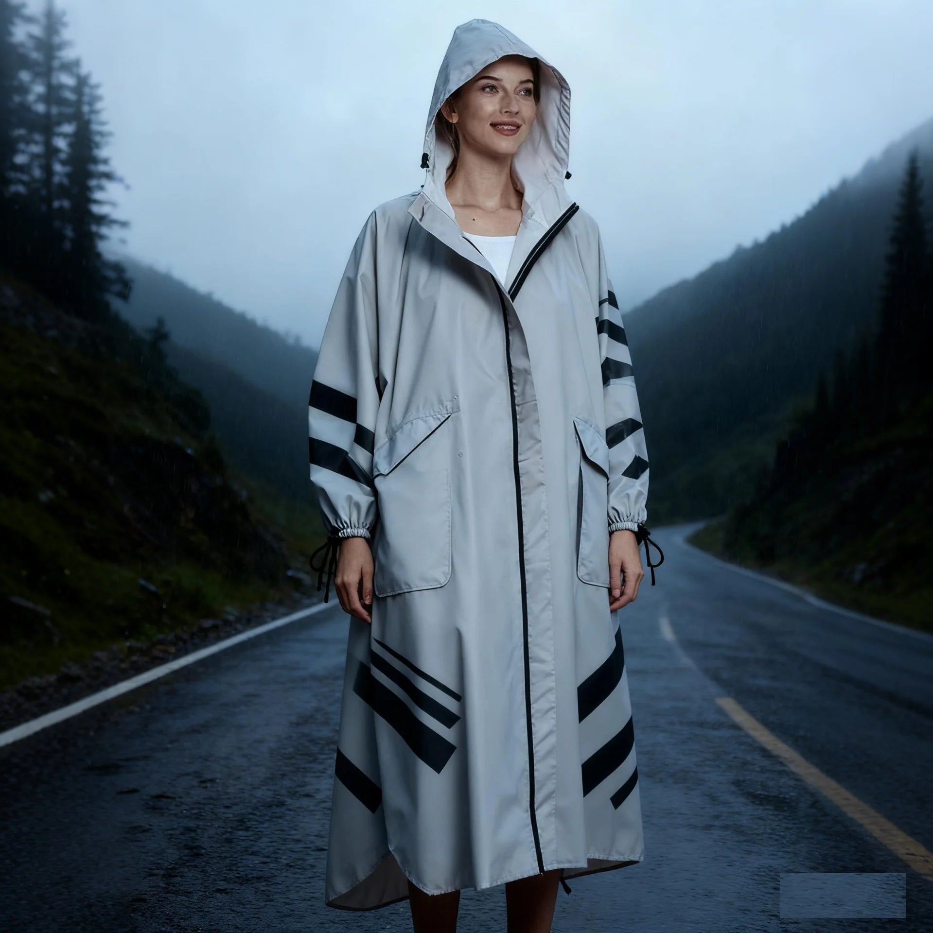 Women's Men's Girls' Simple Breathable Windproof Lightweight Reusable Waterproof Raincoat Rain Poncho for Cycling Hiking Outdoor