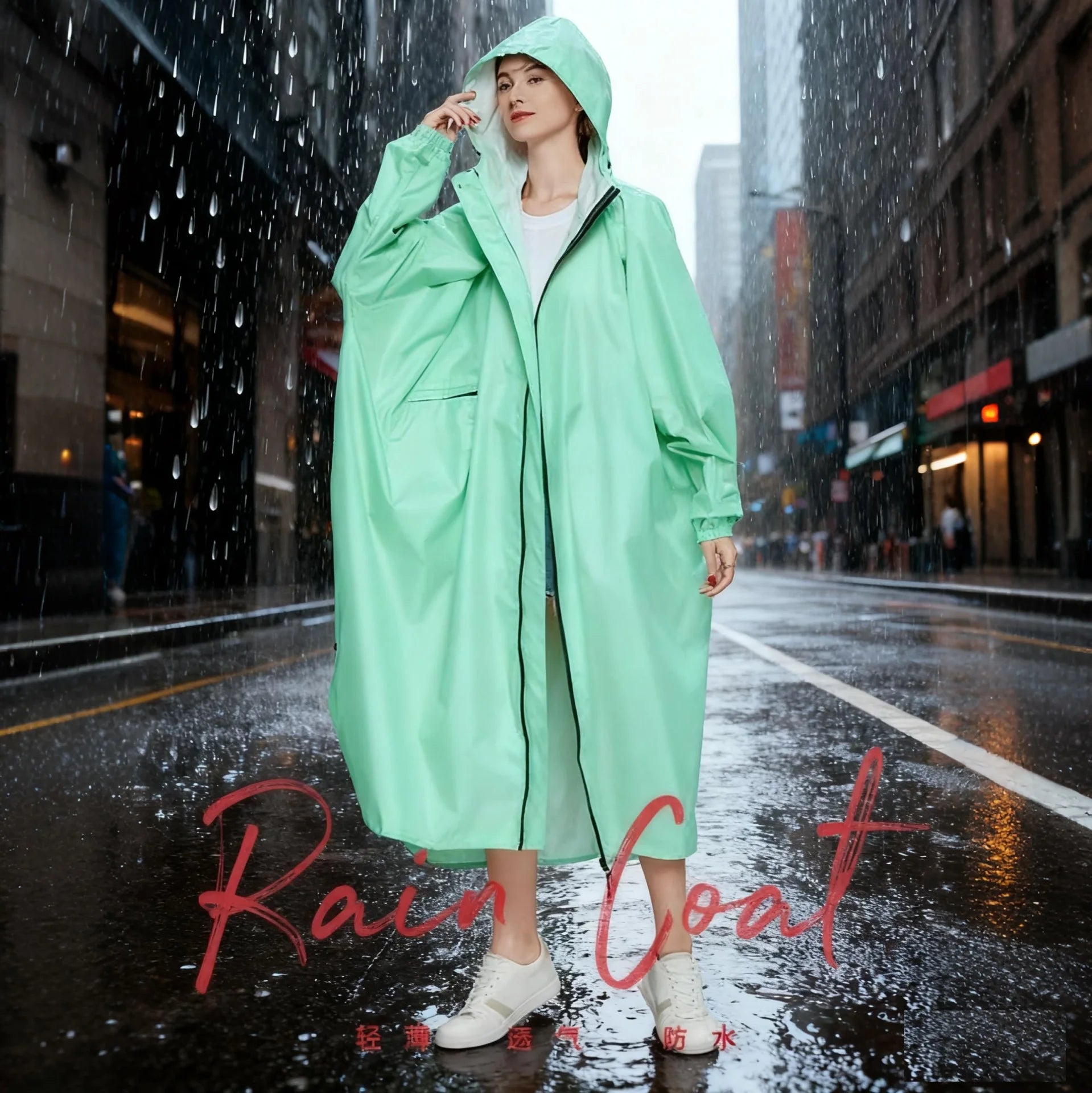 Women's Men's Girls' Simple Breathable Windproof Lightweight Reusable Waterproof Raincoat Rain Poncho for Cycling Hiking Outdoor