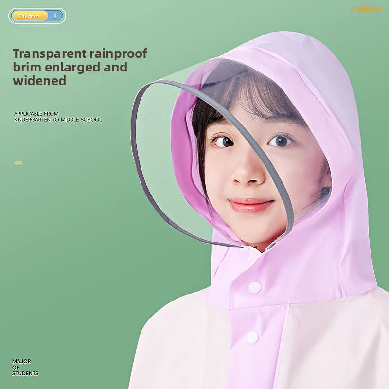 EVA Children's Raincoat, Boys' and Girls' Backpack Raincoat